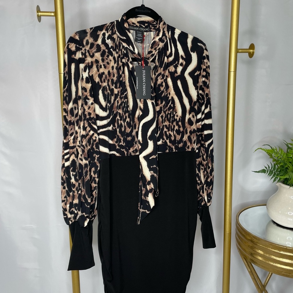 Tiger print dress Size M by Julian Chang